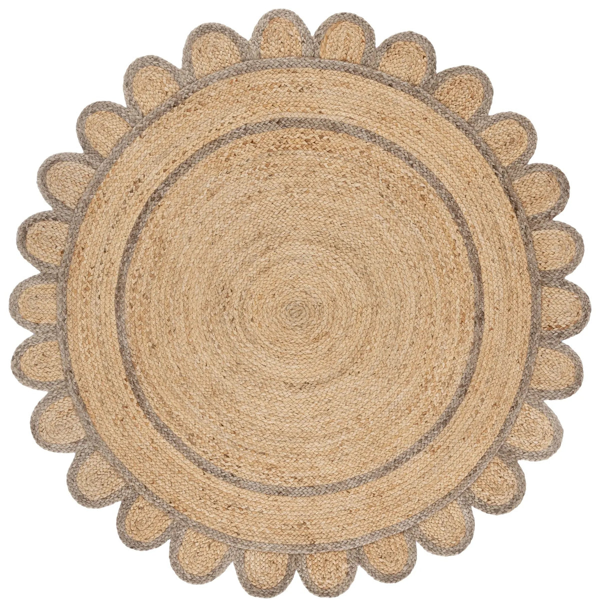 Safavieh Natural Fiber 6'-0" x 6'-0" Rug in Natural / Grey