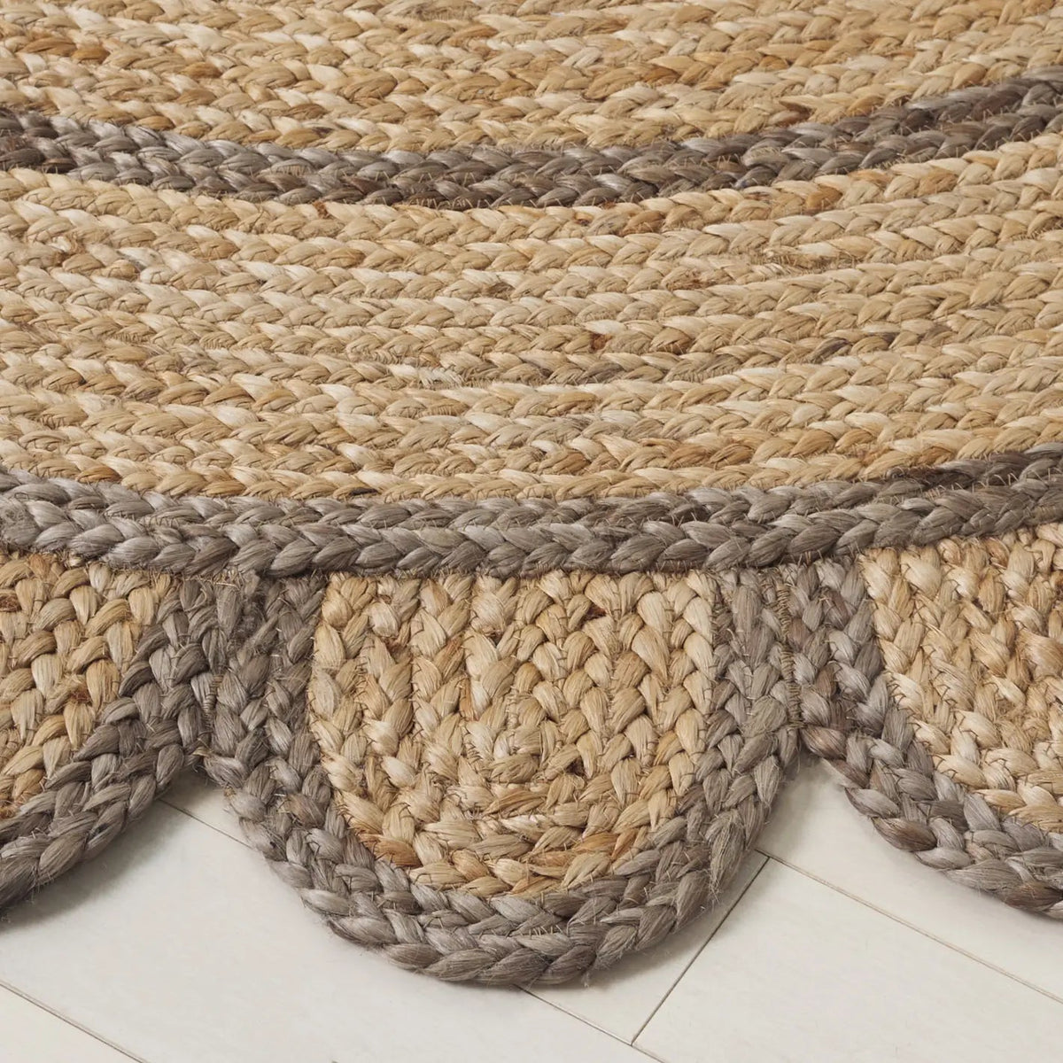 Safavieh Natural Fiber 6'-0" x 6'-0" Rug in Natural / Grey