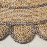 Safavieh Natural Fiber 6'-0" x 6'-0" Rug in Natural / Grey