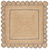 Safavieh Natural Fiber 6'-0" x 6'-0" Rug in Natural / Grey