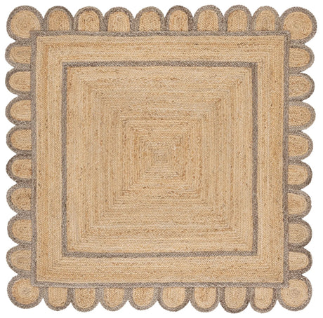 Safavieh Natural Fiber 6'-0" x 6'-0" Rug in Natural / Grey