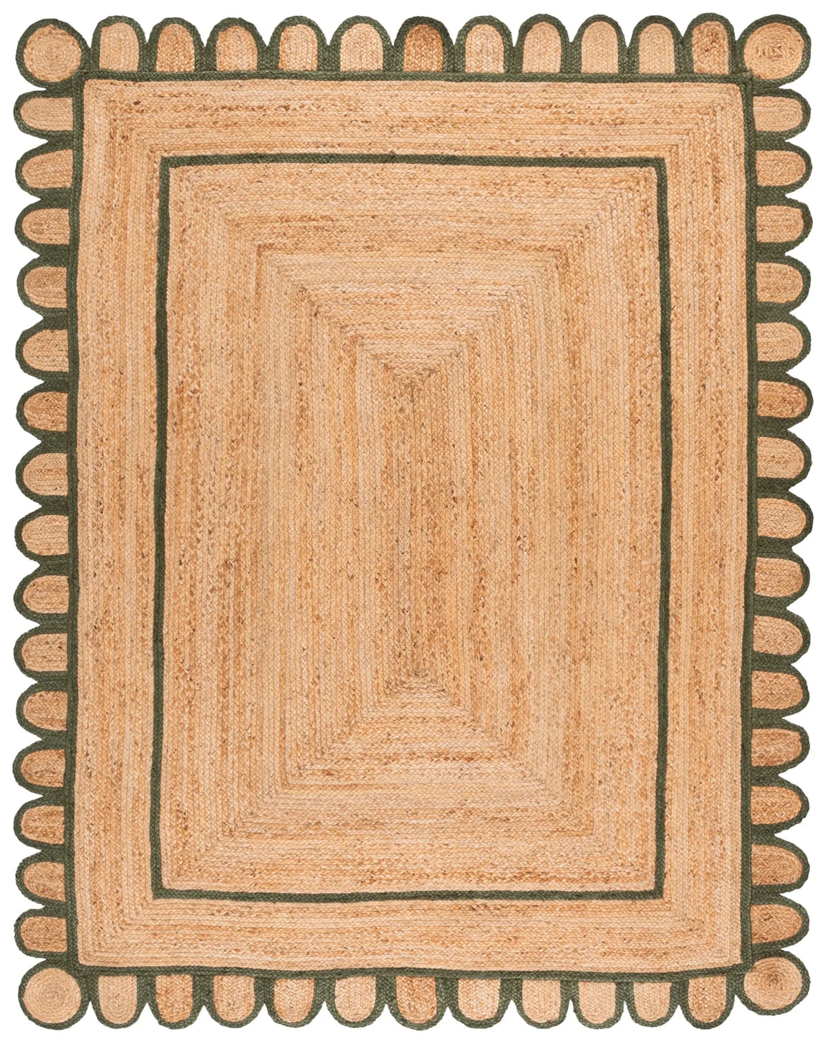 Safavieh Natural Fiber 6'-0" x 9'-0" Rug in Natural / Olive