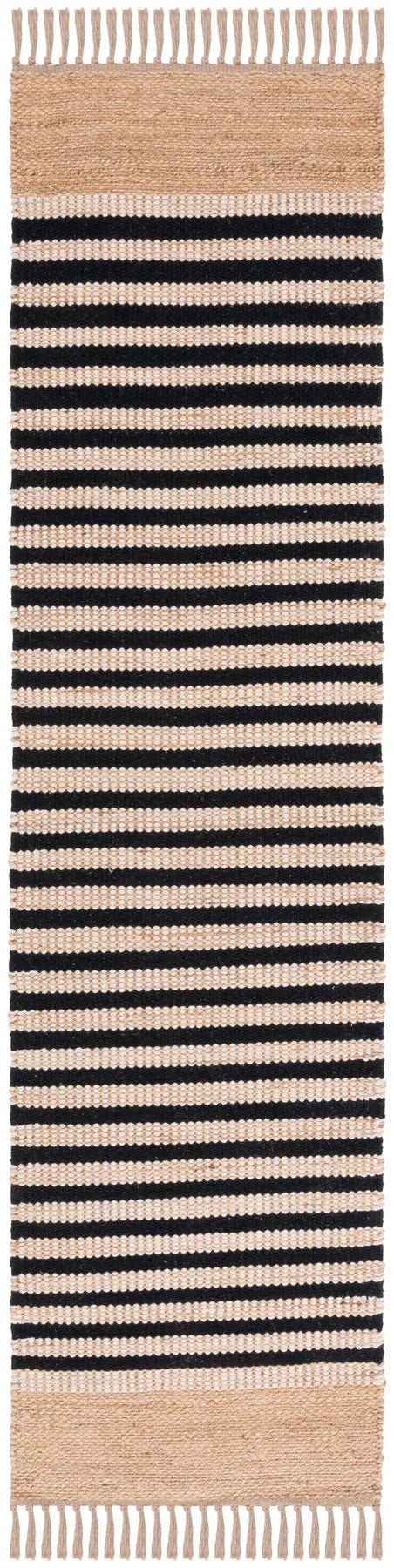Safavieh Natural Fiber 2'-3" x 9'-0" Rug in Natural / Black