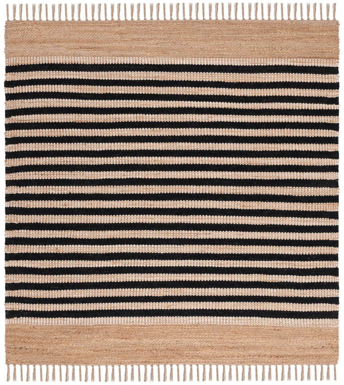 Safavieh Natural Fiber 6'-0" x 6'-0" Rug in Natural / Black