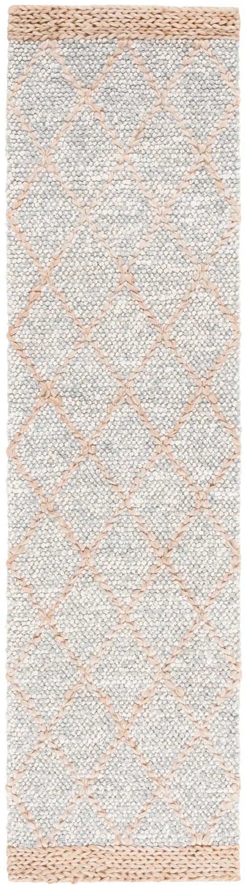 Safavieh Natural Fiber 2'-3" x 9'-0" Rug in Grey / Bleach