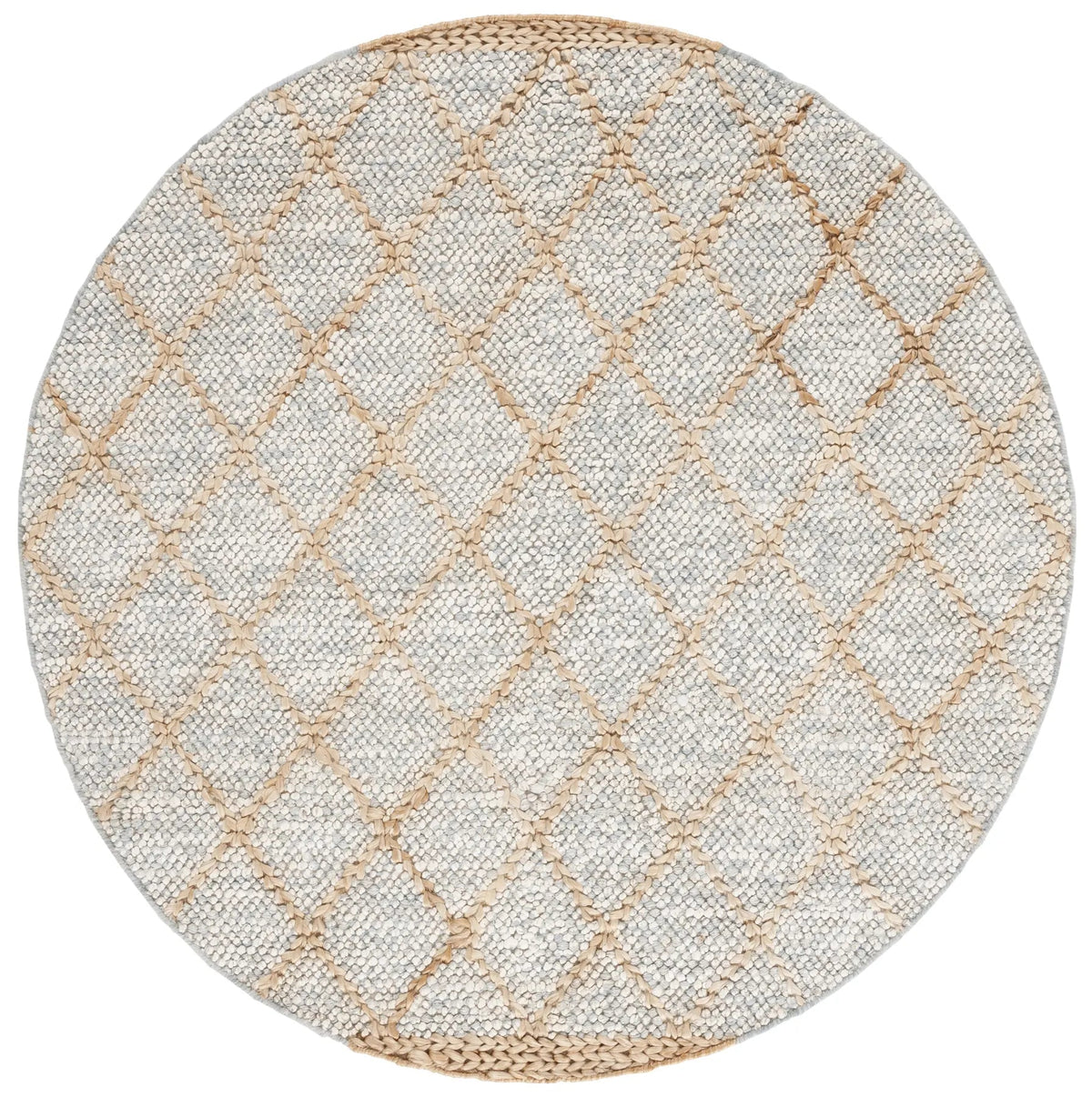 Safavieh Natural Fiber 6'-0" x 6'-0" Rug in Grey / Bleach