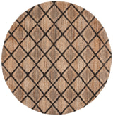 Safavieh Natural Fiber 7'-0" x 7'-0" Rug in Natural / Black