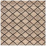 Safavieh Natural Fiber 6'-6" x 6'-6" Rug in Natural / Black