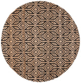 Safavieh Natural Fiber 7'-0" x 7'-0" Rug in Natural / Black