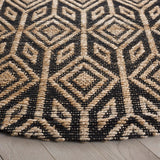Safavieh Natural Fiber 7'-0" x 7'-0" Rug in Natural / Black
