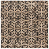 Safavieh Natural Fiber 6'-6" x 6'-6" Rug in Natural / Black