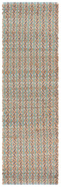 Safavieh Natural Fiber 2'-3" x 8'-0" Rug in Natural / Teal