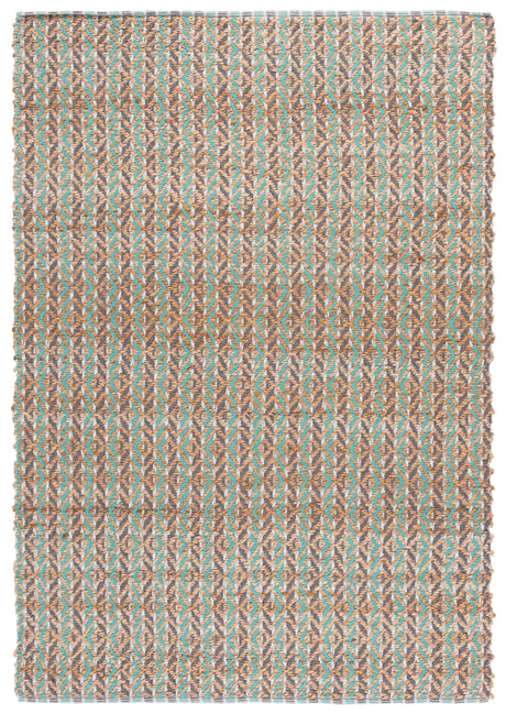 Safavieh Natural Fiber 4'-0" x 6'-0" Rug in Natural / Teal