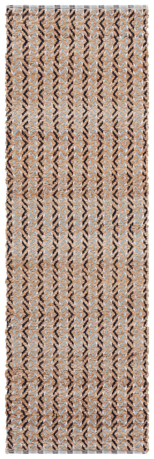 Safavieh Natural Fiber 2'-3" x 8'-0" Rug in Natural / Turquoise