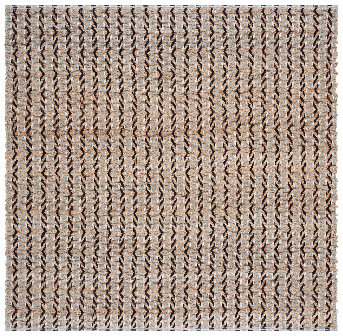 Safavieh Natural Fiber 6'-6" x 6'-6" Rug in Natural / Turquoise