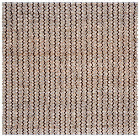 Safavieh Natural Fiber 6'-6" x 6'-6" Rug in Natural / Turquoise