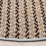 Safavieh Natural Fiber 7'-0" x 7'-0" Rug in Natural / Turquoise
