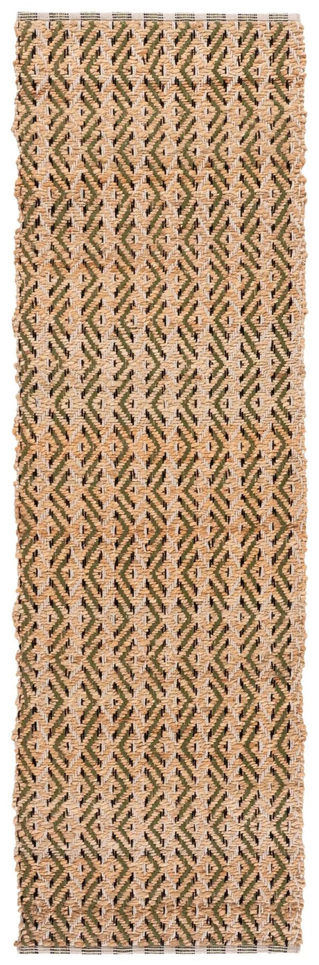 Safavieh Natural Fiber 2'-3" x 8'-0" Rug in Natural / Green