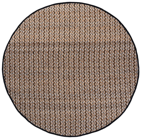 Safavieh Natural Fiber 7'-0" x 7'-0" Rug in Natural / Black
