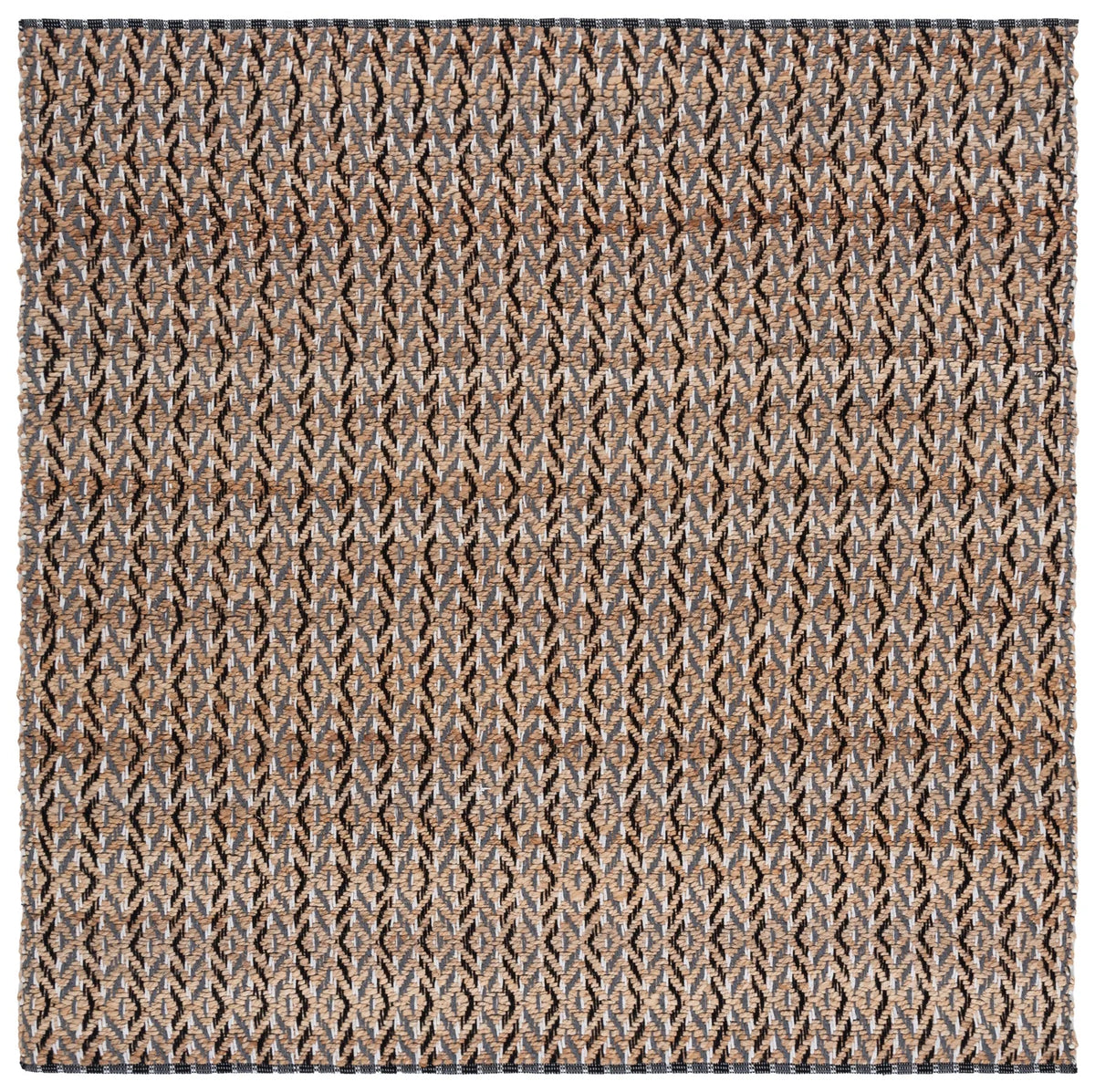 Safavieh Natural Fiber 6'-6" x 6'-6" Rug in Natural / Black