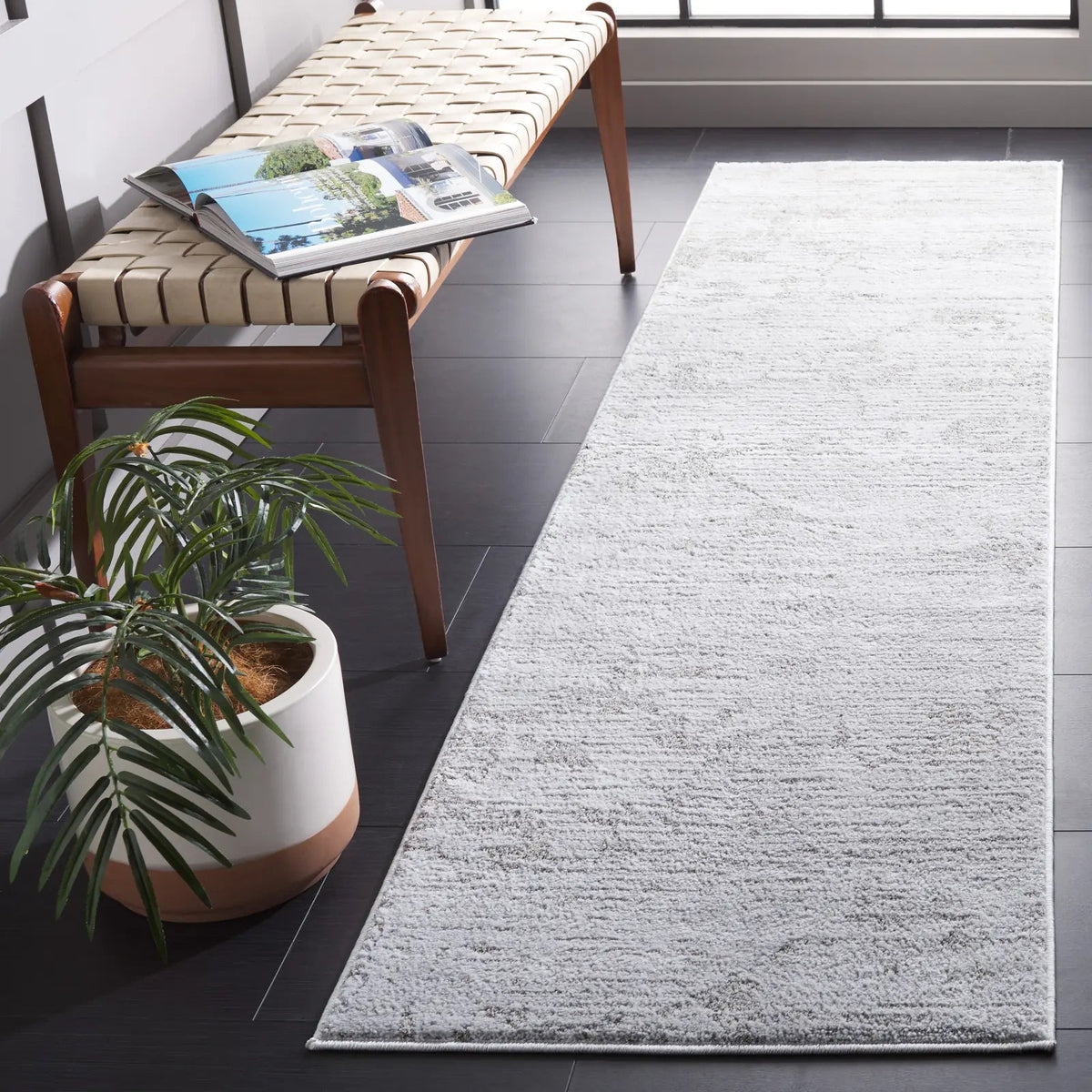 Safavieh Neptune 2'-2" x 8'-0" Rug in Light Grey / Grey
