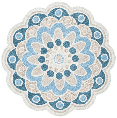 Safavieh Novelty 5'-0" x 5'-0" Rug in Grey / Blue