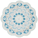 Safavieh Novelty 4'-0" x 4'-0" Rug in Grey / Blue