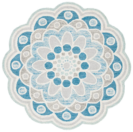 Safavieh Novelty 4'-0" x 4'-0" Rug in Grey / Blue