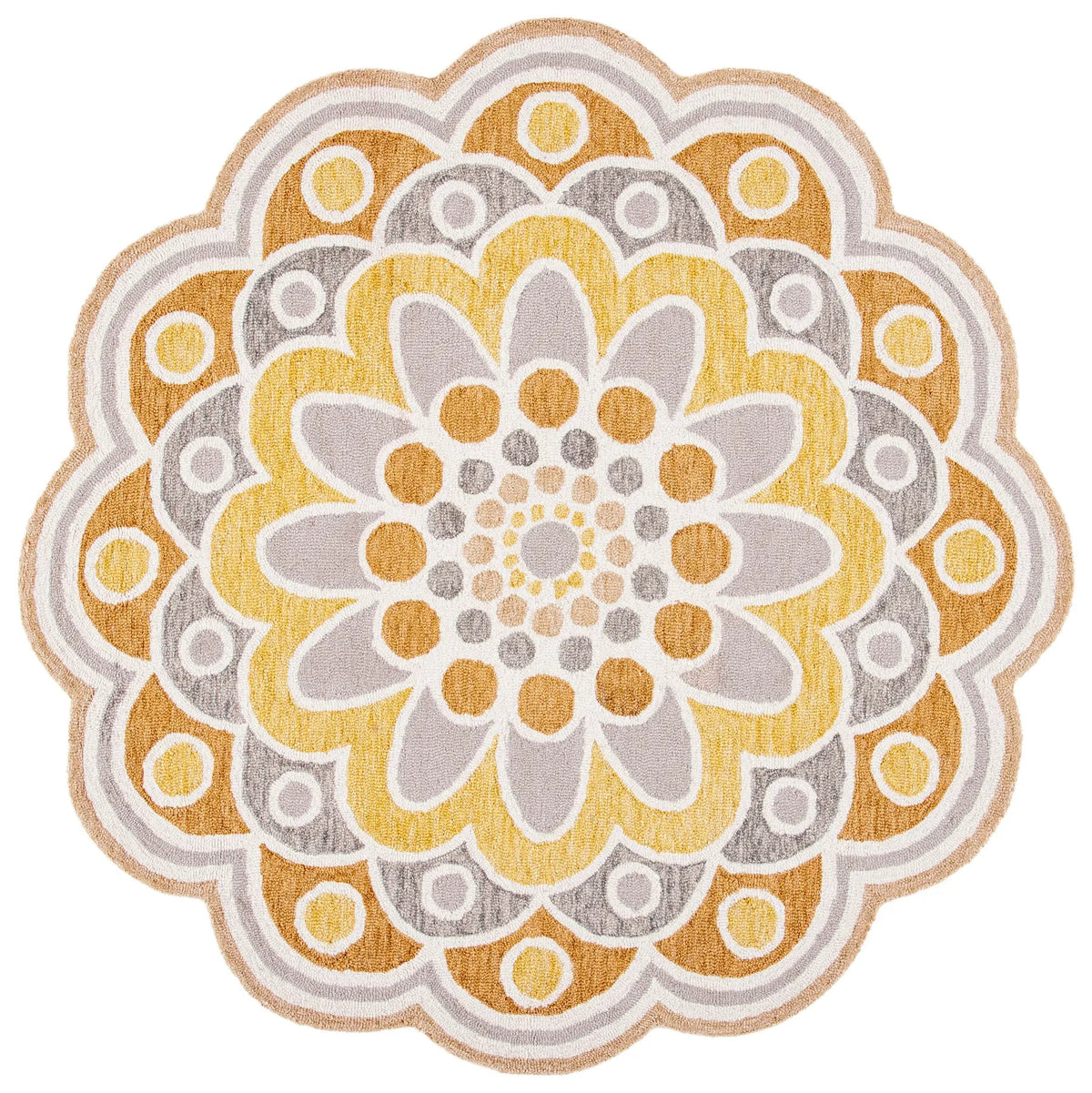 Safavieh Novelty 6'-0" x 6'-0" Rug in Grey / Gold
