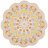 Safavieh Novelty 6'-0" x 6'-0" Rug in Grey / Gold