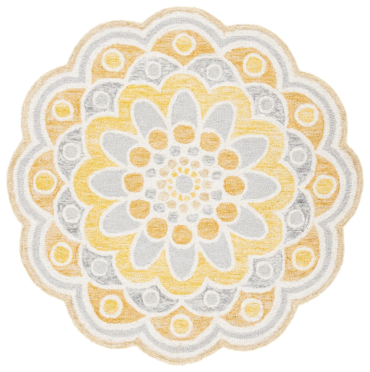 Safavieh Novelty 4'-0" x 4'-0" Rug in Grey / Gold