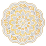 Safavieh Novelty 4'-0" x 4'-0" Rug in Grey / Gold