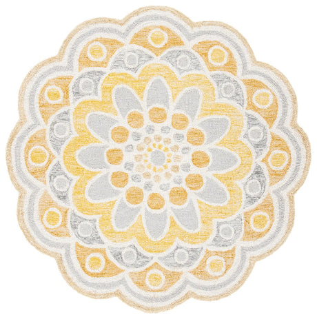 Safavieh Novelty 4'-0" x 4'-0" Rug in Grey / Gold