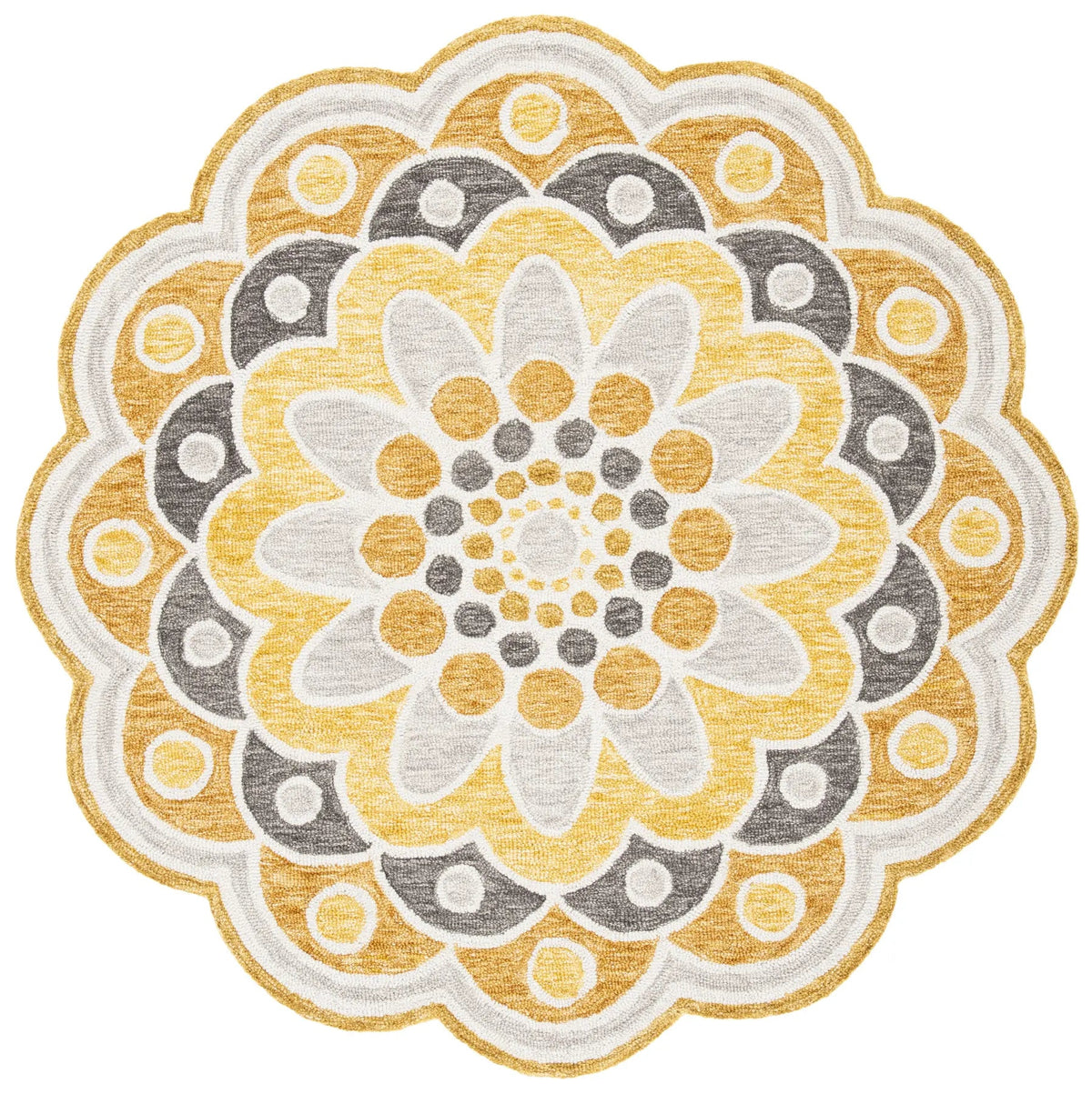 Safavieh Novelty 5'-0" x 5'-0" Rug in Grey / Gold