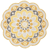 Safavieh Novelty 5'-0" x 5'-0" Rug in Grey / Gold