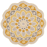 Safavieh Novelty 3'-0" x 3'-0" Rug in Grey / Gold