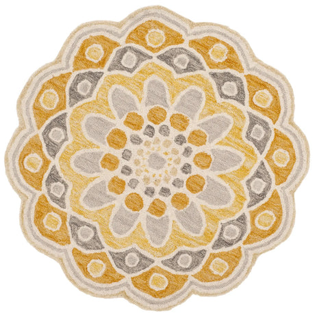 Safavieh Novelty 3'-0" x 3'-0" Rug in Grey / Gold