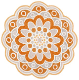 Safavieh Novelty 6'-0" x 6'-0" Rug in Grey / Rust