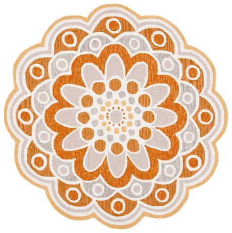 Safavieh Novelty 6'-0" x 6'-0" Rug in Grey / Rust