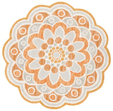 Safavieh Novelty 4'-0" x 4'-0" Rug in Grey / Rust