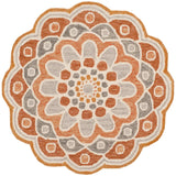 Safavieh Novelty 3'-0" x 3'-0" Rug in Grey / Rust