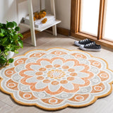 Safavieh Novelty 4'-0" x 4'-0" Rug in Grey / Rust