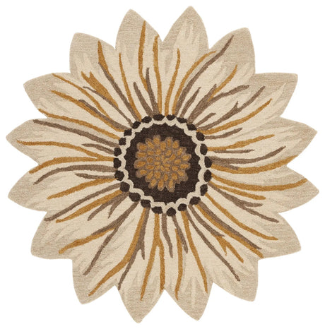 Safavieh Novelty 5'-0" x 5'-0" Rug in Gold / Beige