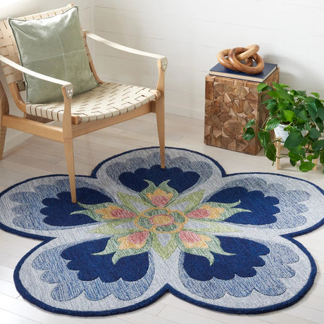 Safavieh Novelty 5'-0" x 5'-0" Rug in Blue / Grey