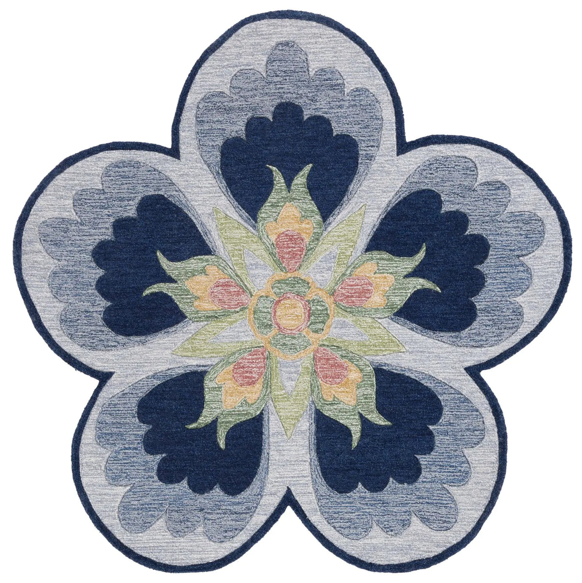 Safavieh Novelty 5'-0" x 5'-0" Rug in Blue / Grey