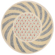 Safavieh Novelty 4'-0" x 4'-0" Rug in Ivory Blue / Rose