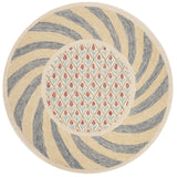 Safavieh Novelty 4'-0" x 4'-0" Rug in Ivory Blue / Rose