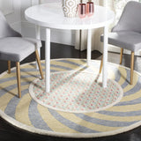 Safavieh Novelty 5'-0" x 5'-0" Rug in Ivory Blue / Rose