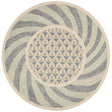 Safavieh Novelty 4'-0" x 4'-0" Rug in Ivory Blue / Gold