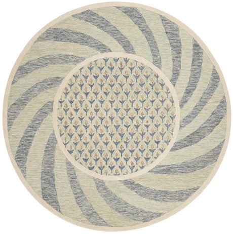 Safavieh Novelty 5'-0" x 5'-0" Rug in Ivory Blue / Gold